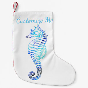 Coastal Christmas Seahorse Stocking