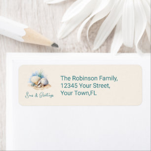 Coastal Christmas Seas & Greeting Return Address