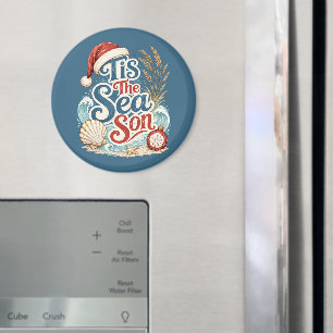 Coastal Christmas Tis Sea Son Typography Magnet
