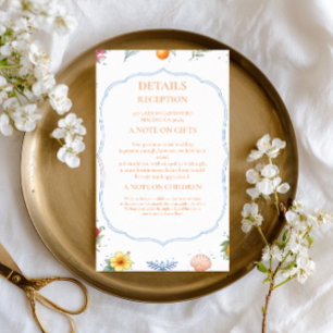 Coastal Citrus Floral Information Enclosure Card