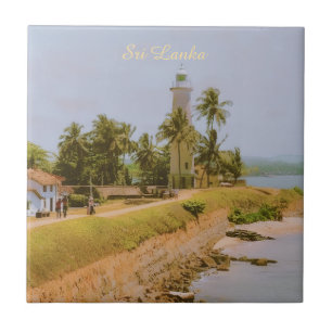 Coastal city of Galle, Sri Lanka Travel Souvenir Tile