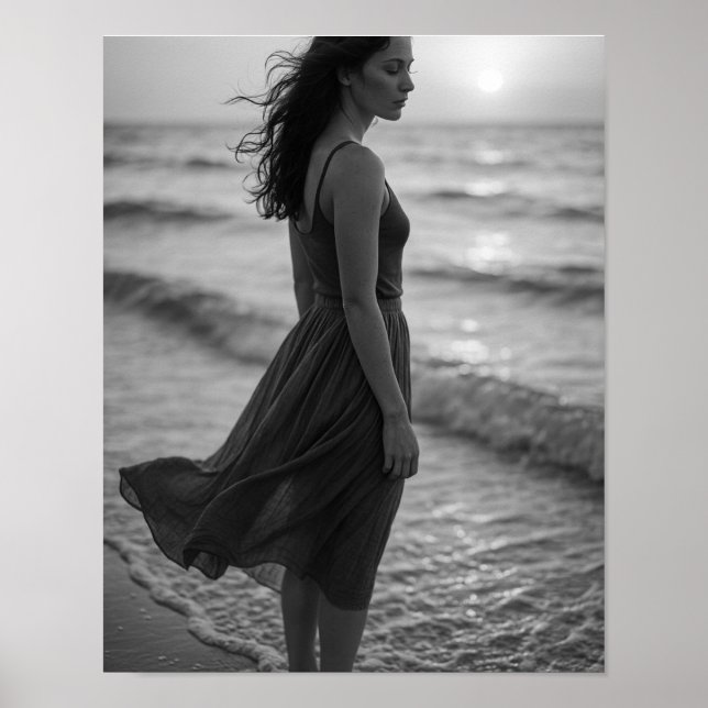 “Coastal Clarity — 2026 Solo Travel Calendar Art” Poster (Front)