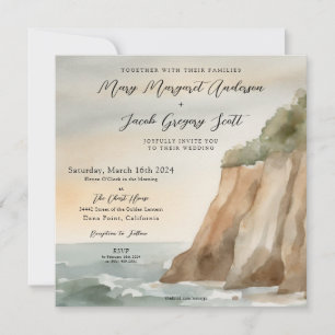 Coastal Cliff Wedding Invitation