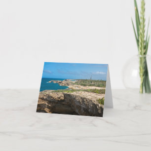 Coastal Cliffs and Beaches at Cueva del Indio Thank You Card