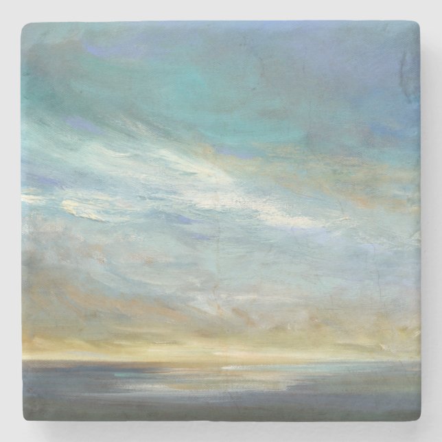 Coastal Clouds Stone Coaster (Front)