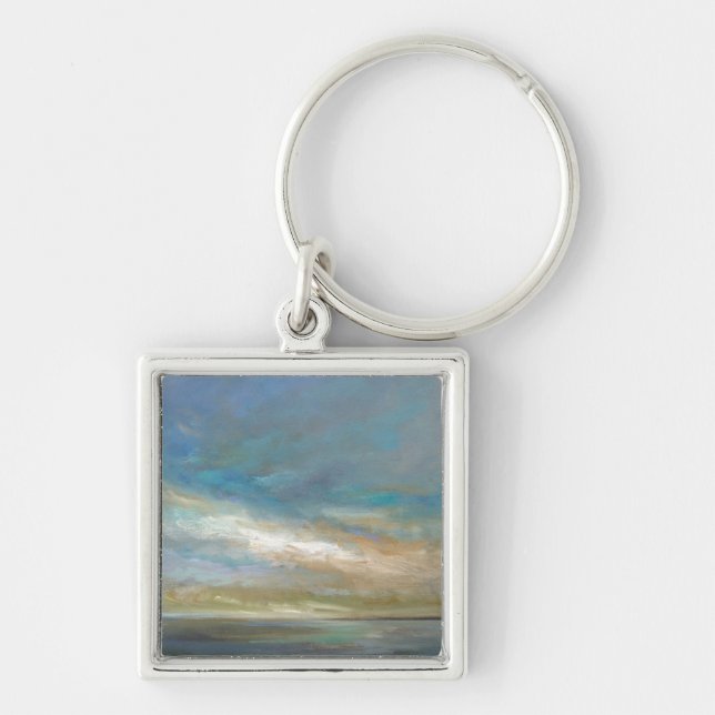 Coastal Clouds with Ocean Key Ring (Front)