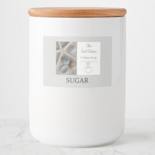 Coastal Coffee Shop Business Branding  Food Label