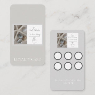 Coastal Coffee Shop customer Loyalty Card