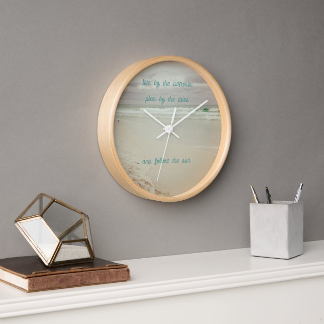 Coastal Colour Beach Life Wisdom Clock (Office)