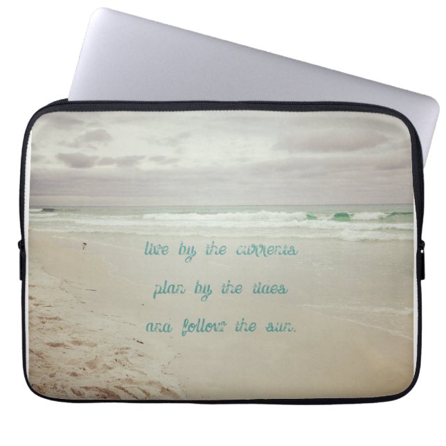 Coastal Colour Beach Life Wisdom Laptop Sleeve (Front)