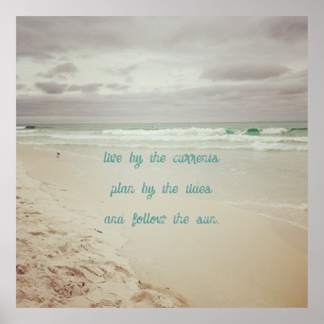Coastal Colour Beach Life Wisdom Poster (Front)
