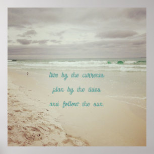 Coastal Colour Beach Life Wisdom Poster