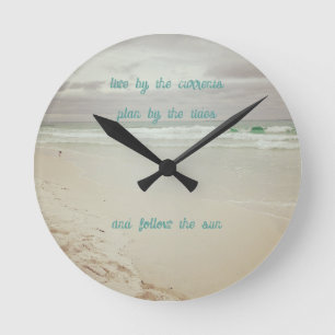 Coastal Colour Beach Life Wisdom Round Clock