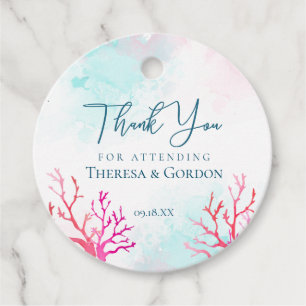 Coastal Coral Reef Favour Tags