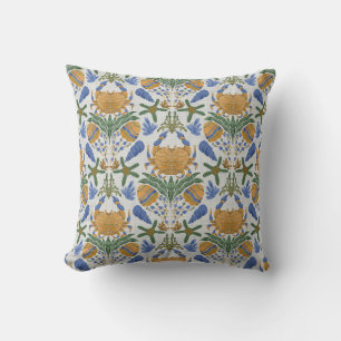 Coastal Coral Throw Pillow