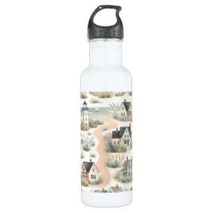 Coastal Cottage Lighthouse Pattern 710 Ml Water Bottle