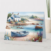 Coastal Cottage Seaside Rowboat Bloom