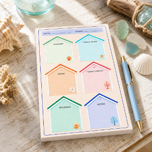 Coastal Cottages Beach Huts Daily Planner Post-it Notes