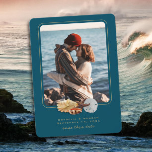 Coastal Couple Photo Save the Date Cards