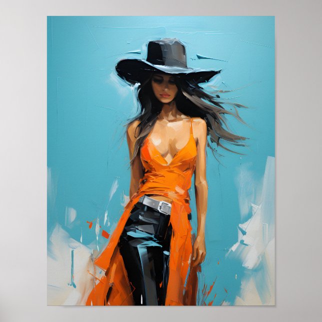 Coastal Cowgirl Aesthetic Room Decor Poster (Front)