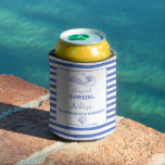 Coastal Cowgirl Bachelorette favours printed Can Cooler<br><div class="desc">Coastal Cowgirl Bachelorette weekend on a coast bachelorette party favours personalised monogram printed can coolers template,  bachelorette party personalised tableware dusty blue marine nautical cowgirl beach themed can coolers bridesmaid gifts party favours</div>