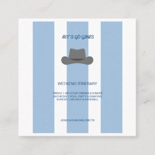 Coastal Cowgirl Bachelorette Itinerary Card