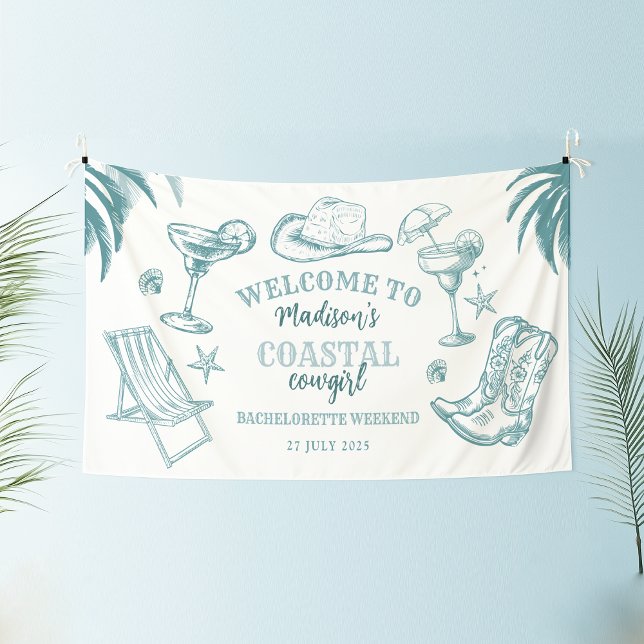 Coastal Cowgirl Bachelorette Party Banner (Creator Uploaded)