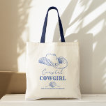 Coastal Cowgirl Bachelorette party favours Tote Bag<br><div class="desc">Coastal Cowgirl Bachelorette weekend on a coast bachelorette favours personalised printed tote bag,  bachelorette party personalised favour bag dusty blue marine nautical cowgirl beach dusty blue themed partyfavors tote bag</div>