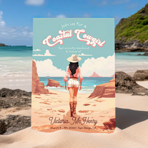 Coastal Cowgirl Bachelorette Party Invitation