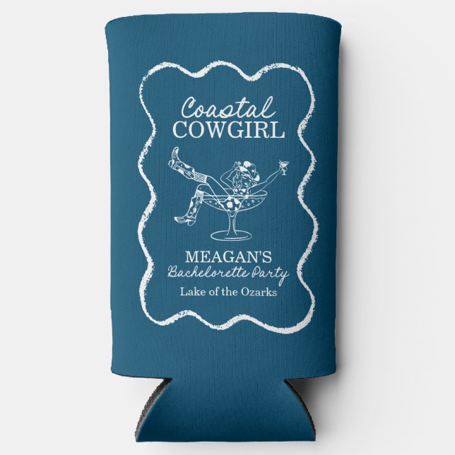 Coastal Cowgirl Bachelorette Party Weekend Koozie (Front)
