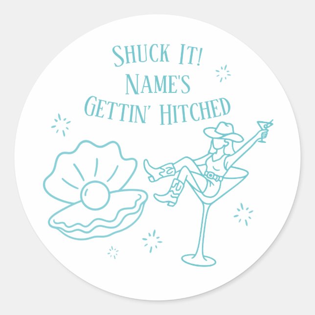 Coastal Cowgirl Bachelorette Stickers (Front)