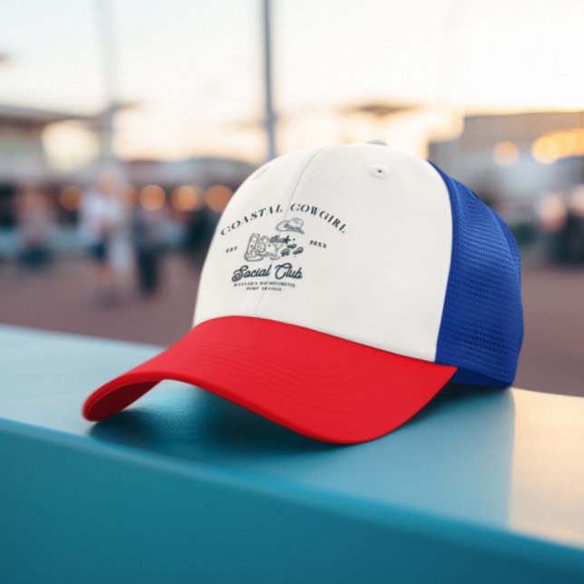 Coastal Cowgirl Bachelorette  Trucker Hat (Creator Uploaded)