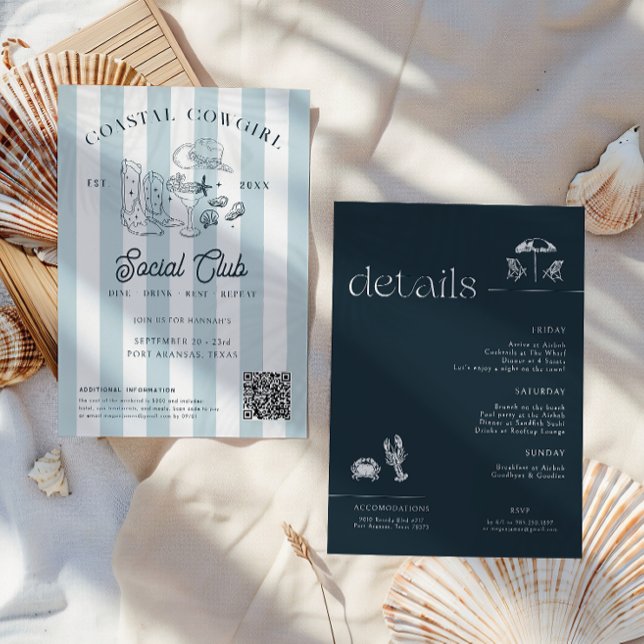 Coastal Cowgirl | Bachelorette Weekend  Invitation (Creator Uploaded)