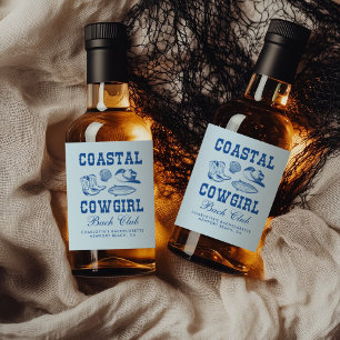 Coastal Cowgirl Bachelorette Weekend Liquor Bottle Label
