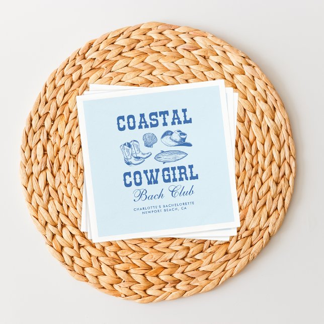 Coastal Cowgirl Bachelorette Weekend Napkin (Creator Uploaded)
