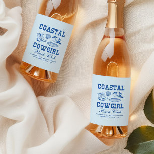 Coastal Cowgirl Bachelorette Weekend Wine Label