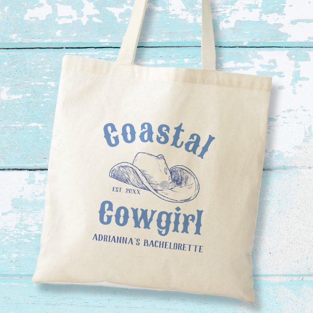 Coastal Cowgirl Beach Bachelorette Custom Tote Bag (Coastal Cowgirl Beach Bachelorette Custom Tote Bag)