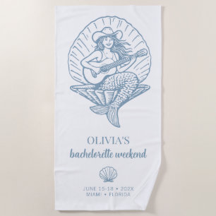 Coastal Cowgirl beach bachelorette weekend  Beach Towel
