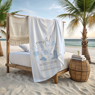 Coastal Cowgirl Beach Club Bachelorette Favours Beach Towel