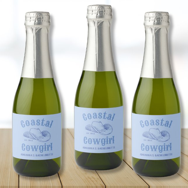 Coastal Cowgirl Beach Nautical Bachelorette Sparkling Wine Label (Coastal Cowgirl Beach Nautical Bachelorette Sparkling Wine Label)