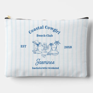 Coastal cowgirl Blue Ocean Bachelorette weekend Accessory Pouch