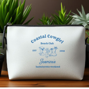 Coastal cowgirl Blue Ocean Bachelorette weekend Dopp Kit