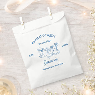 Coastal cowgirl Blue Ocean Bachelorette weekend Favour Bags