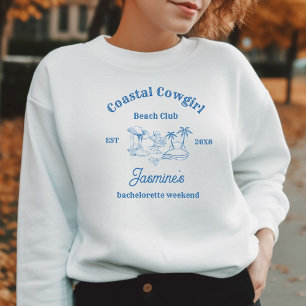 Coastal cowgirl Blue Ocean Bachelorette weekend Sweatshirt