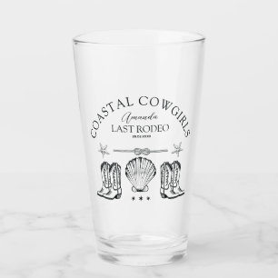 Coastal Cowgirl Boots Western Bachelorette Party Glass