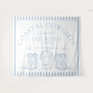 Coastal Cowgirl Boots Western Bachelorette Party Tapestry