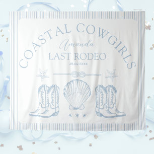 Coastal Cowgirl Boots Western Bachelorette Party Tapestry