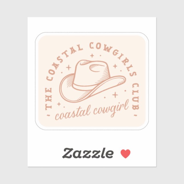 Coastal cowgirl club brown beige retro aesthetic (Sheet)