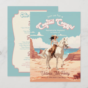 Coastal Cowgirl Horse Bachelorette Party Invitation