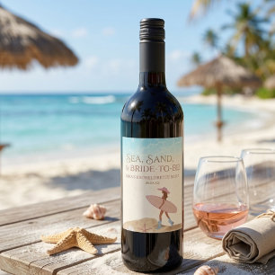 Coastal Cowgirl Last Rodeo Pink Bride Wine Label